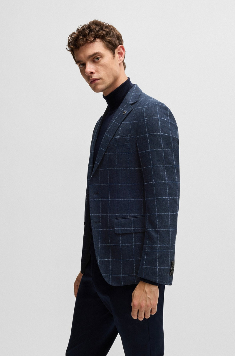 SLIM-FIT JACKET IN CHECKED WOOL 6