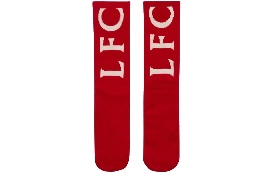 Nike Snkr Sox Crew Liverpool Soccer/Football Sports Mid Tops Socks One Pair Red DM3276-687 - 2