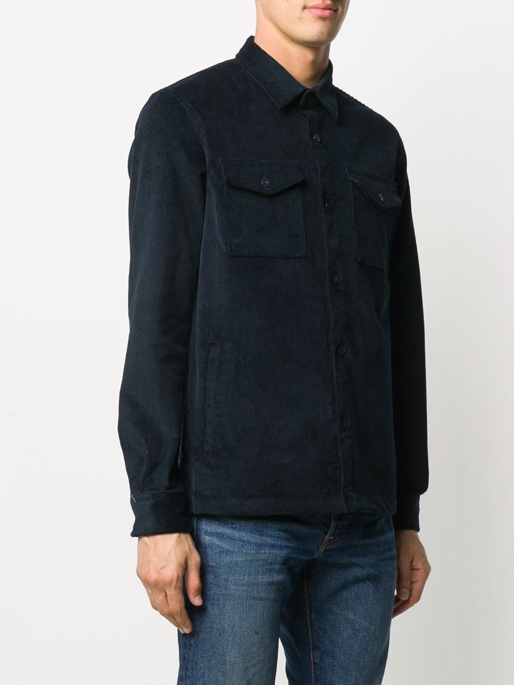 corduroy button-up overshirt - 3