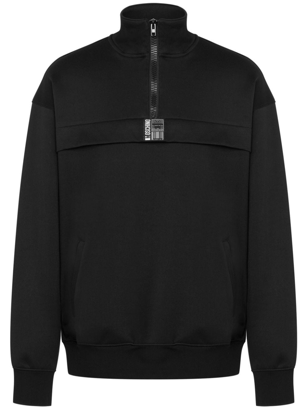 logo-appliquÃ© zip-up sweatshirt - 1