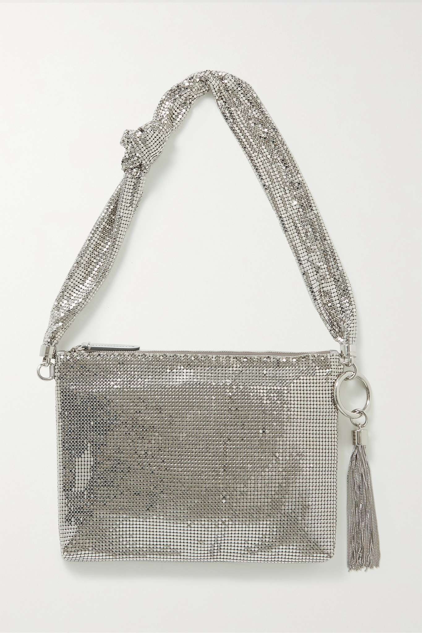 Callie tasseled degradé chainmail shoulder bag - 1