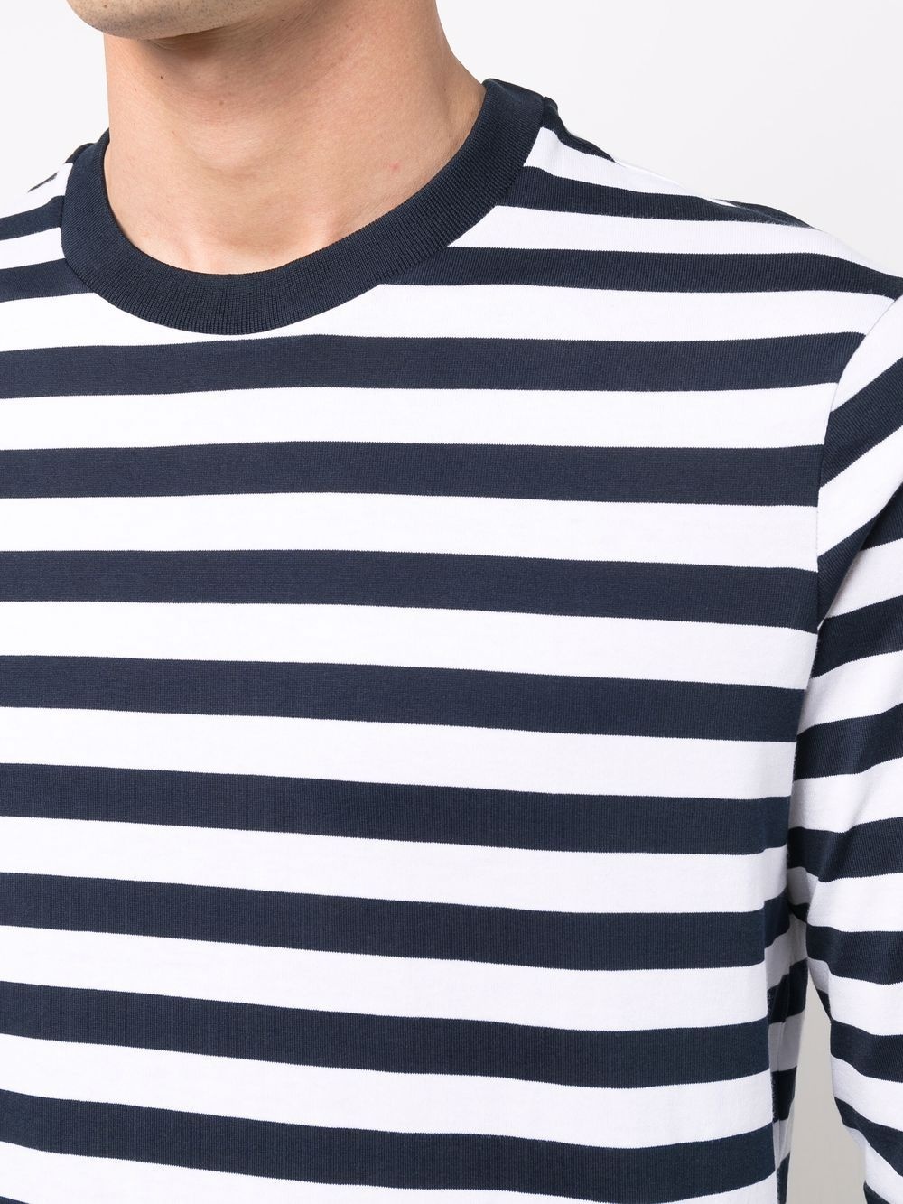 long-sleeved stripe T-shirt - 5