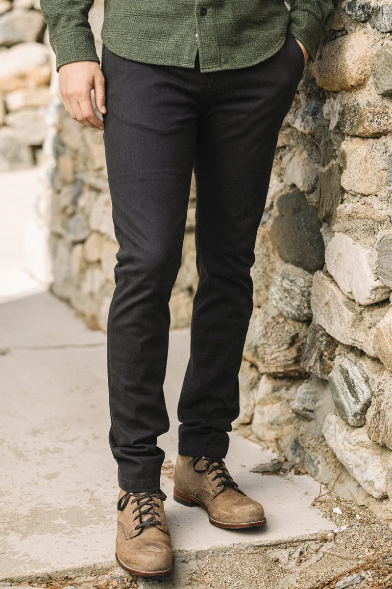The Axe Slim Denit® Chino - Charcoal - 1