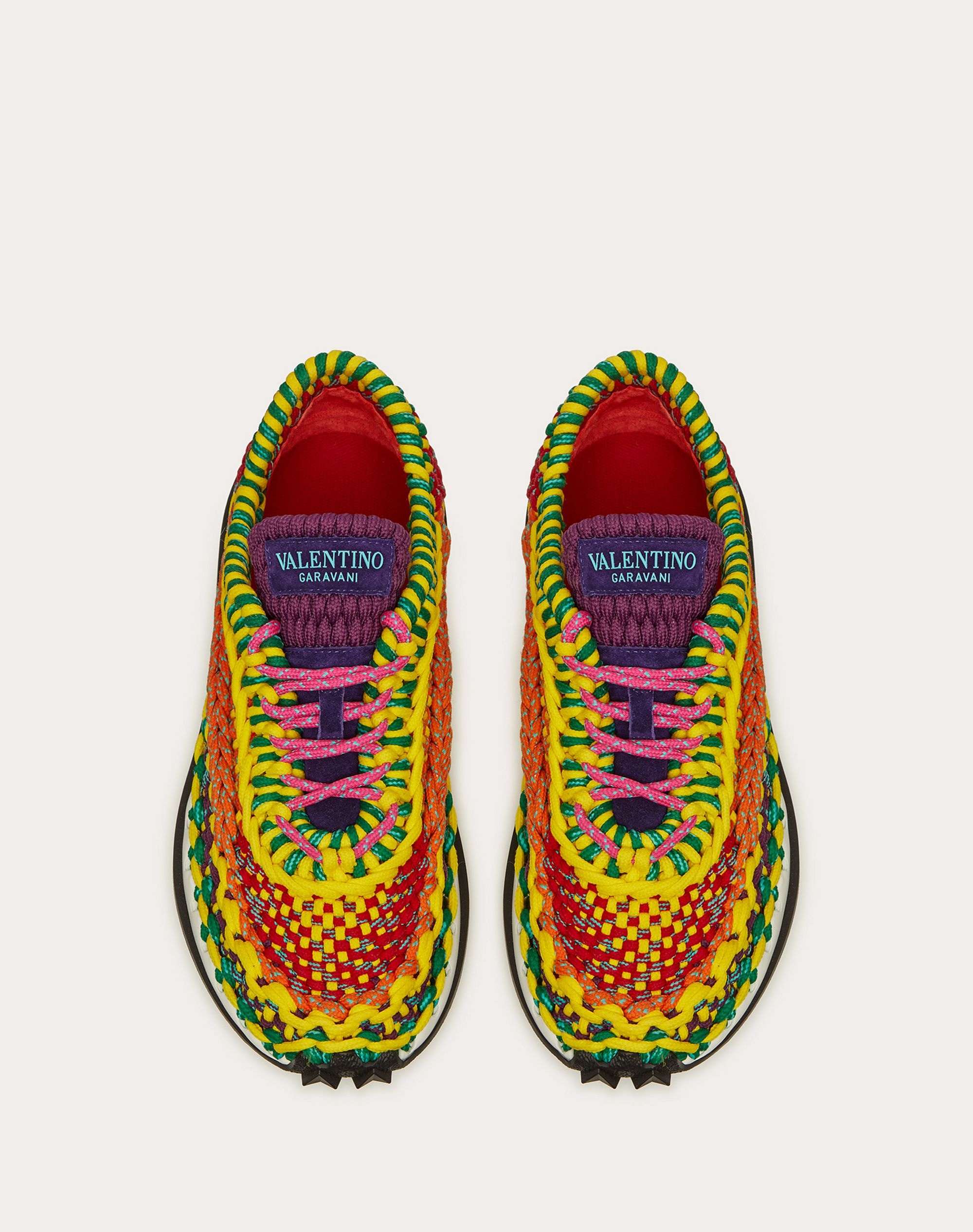 VALENTINO GARAVANI CROCHET SNEAKER IN FABRIC - 4