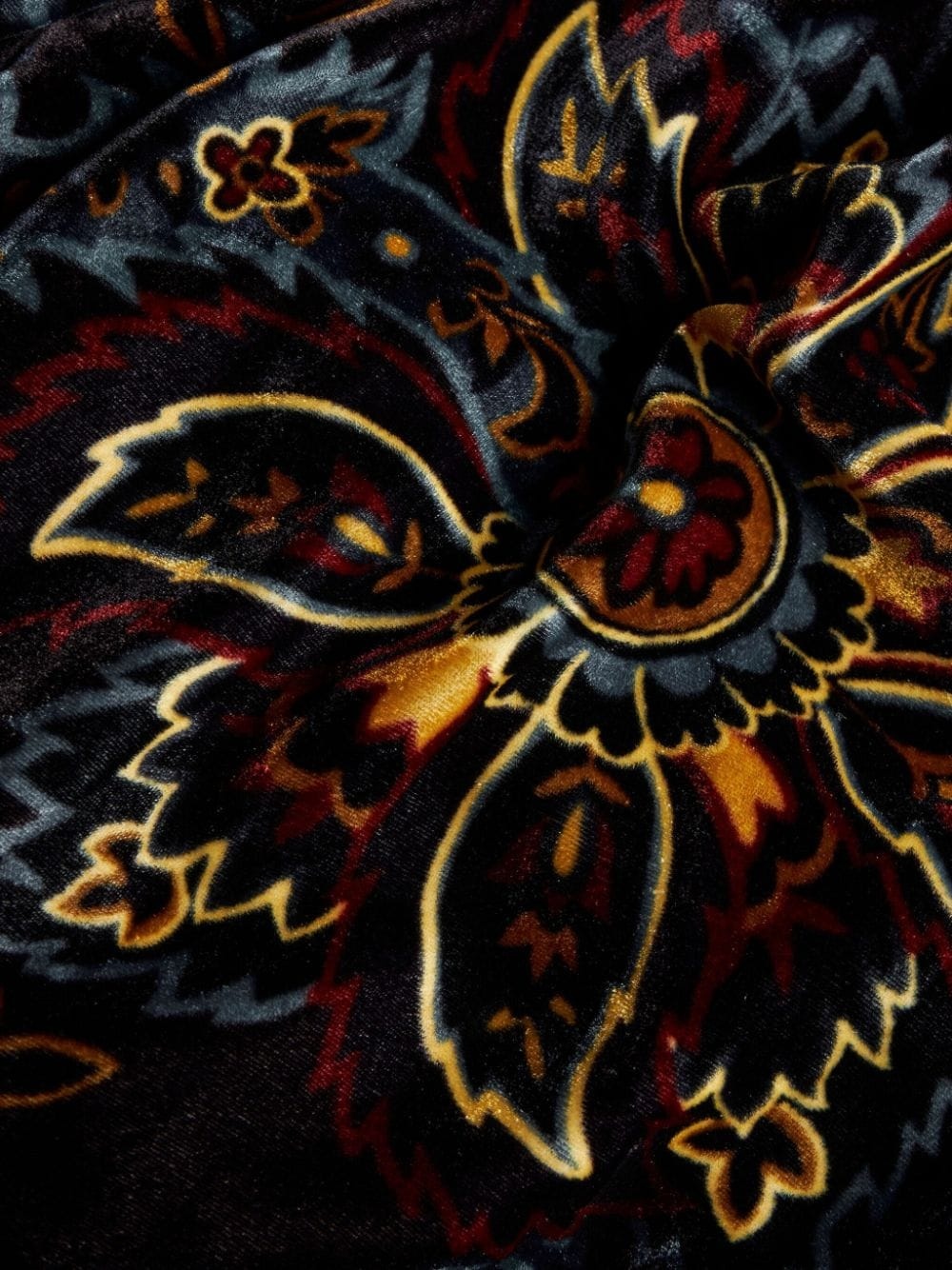 floral print velvet dress - 5