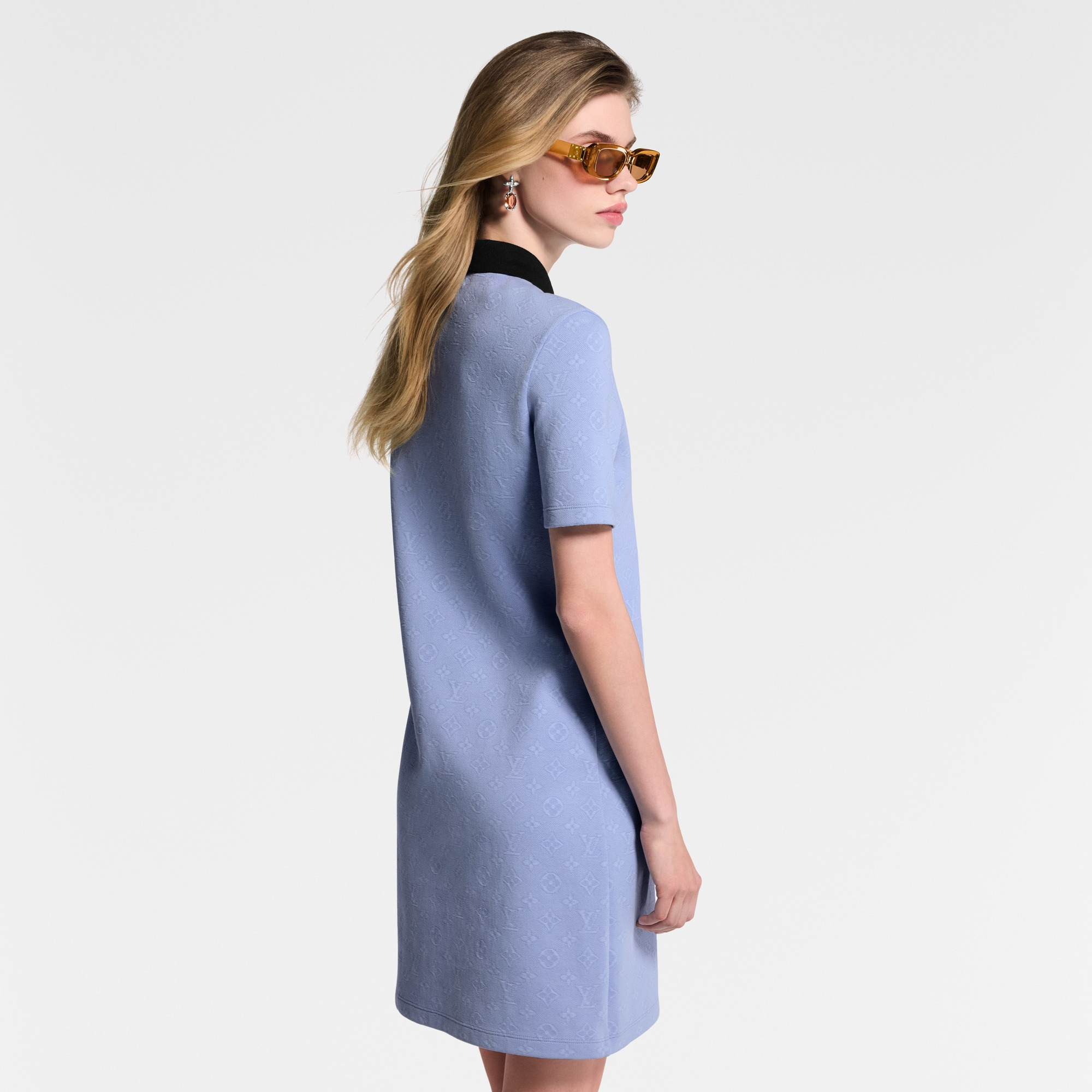 Monogram Piqué Polo Dress - 7