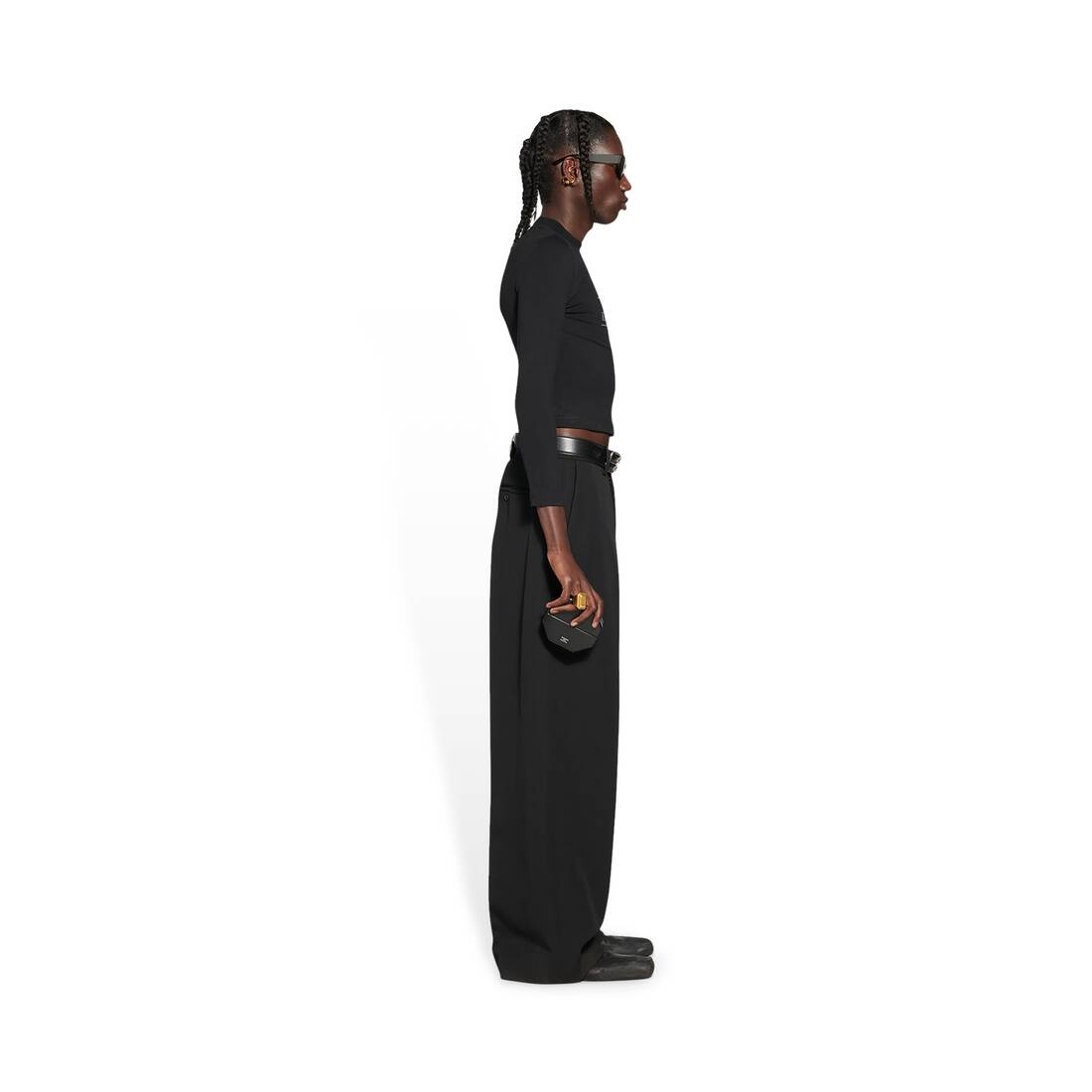 Women's Low Crotch Pants  in Black - 3