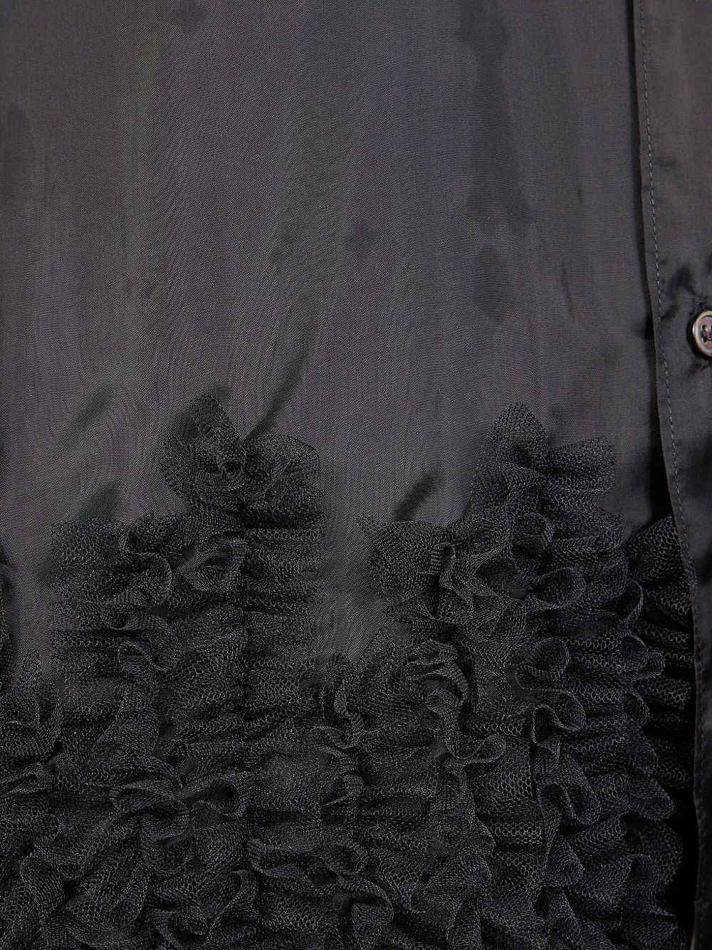 ruffled-hem satin shirt - 3