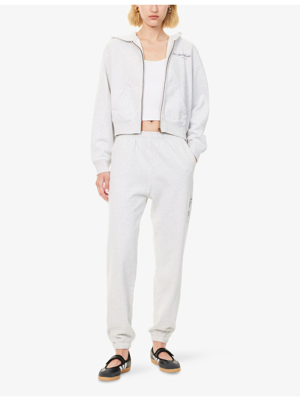 NY Health Club Logo-Print Cotton-Jersey Jogging Bottoms - 2