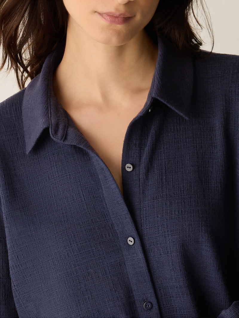Cross Hatch Stretch Jersey Classic Collar Shirt 5