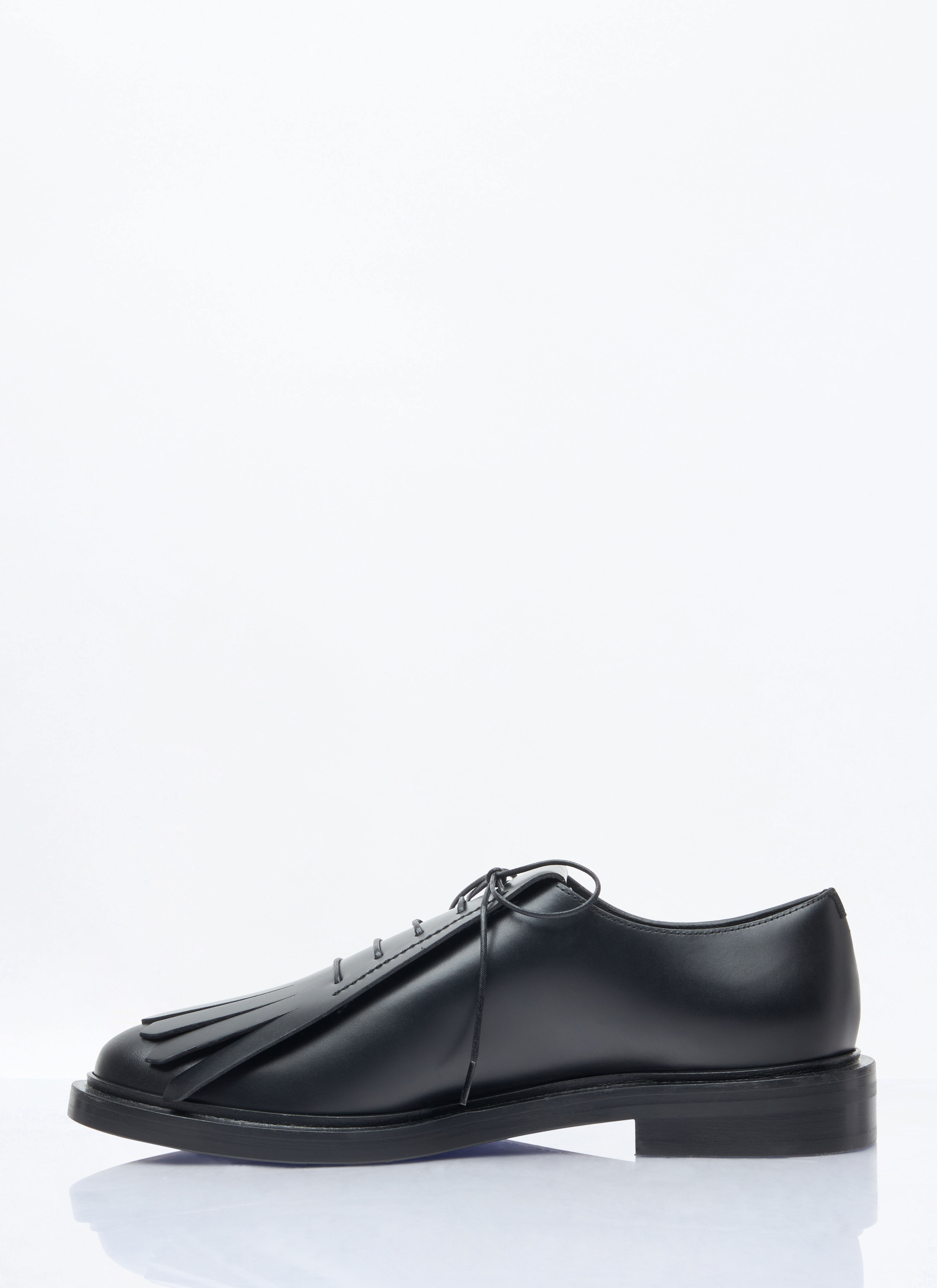 Fringed Leather Lace-Ups - 4