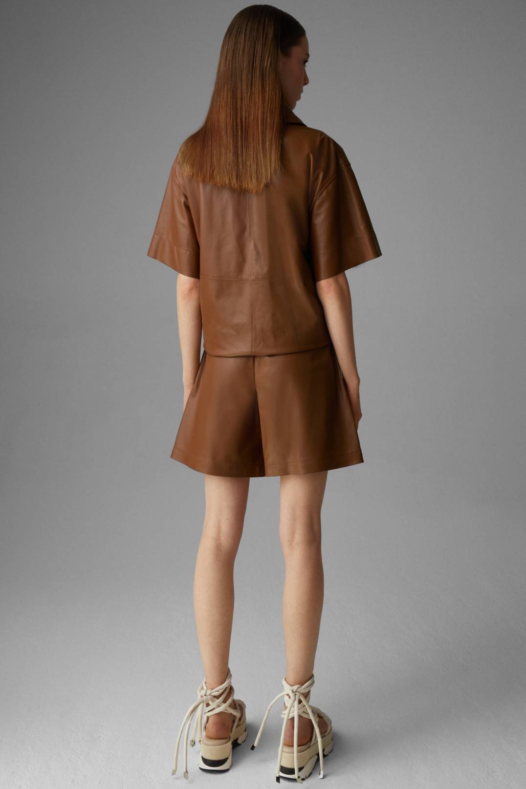 SAVEA SHORTS IN COGNAC - 3