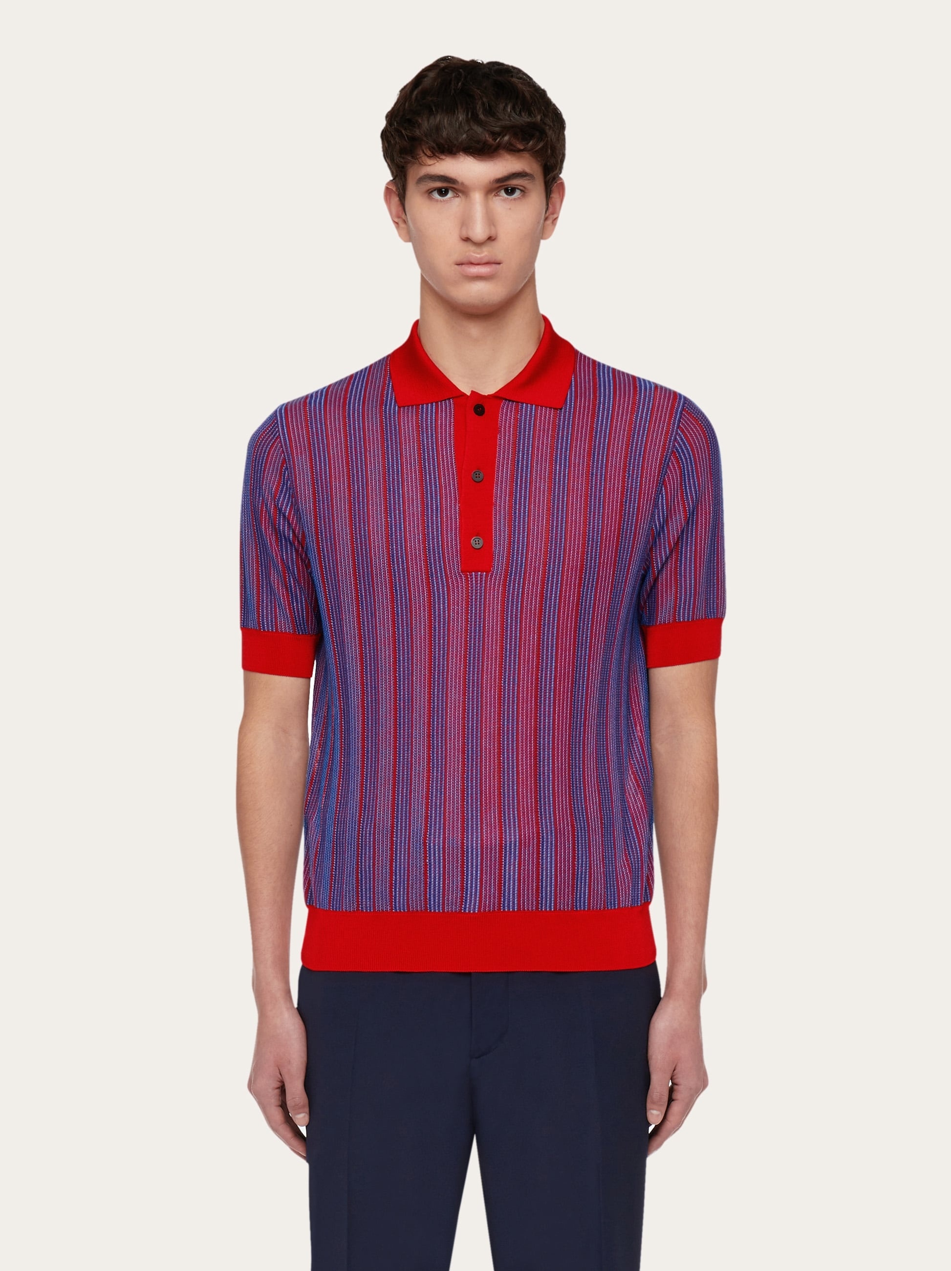 Polo with vertical stripes - 2