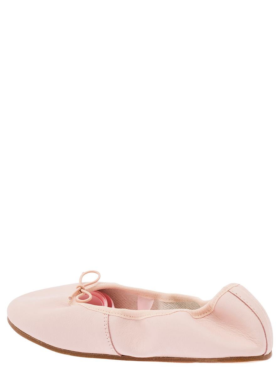 REPETTO 'SOFIA' PINK BALLET FLATS WITH RIBBON IN LEATHER WOMAN - 5