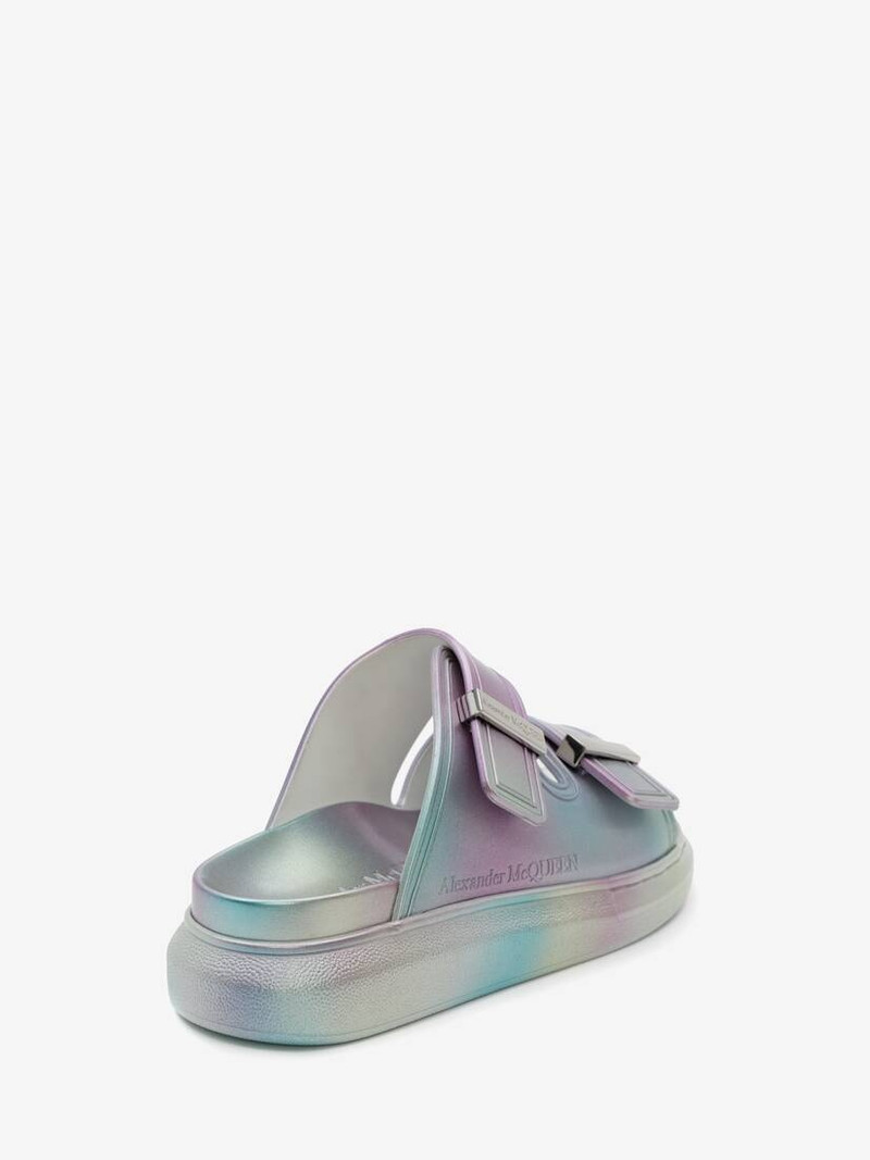 Alexander McQueen Oversized Hybrid Slide in Silver outlook