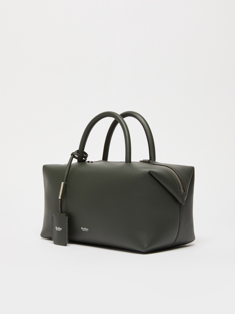 Max Mara HOLDALLM Medium shiny leather satchel bag outlook