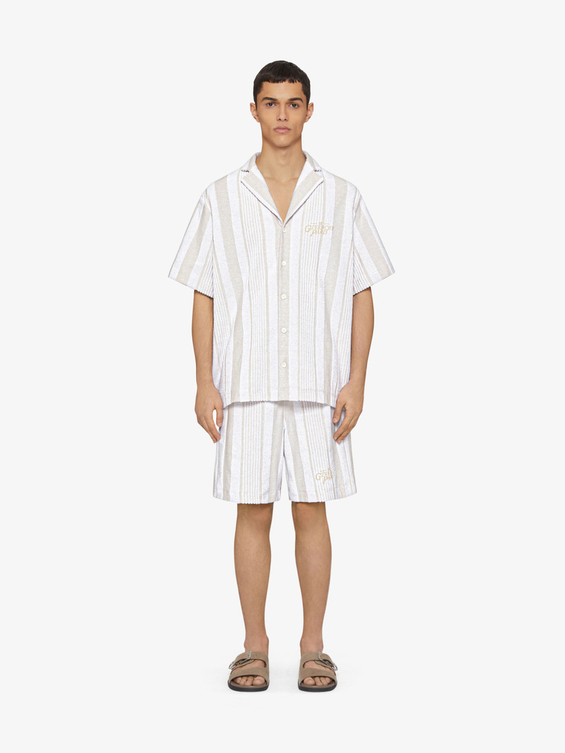 Givenchy BERMUDA SHORTS IN COTTON TOWELLING WITH STRIPES outlook
