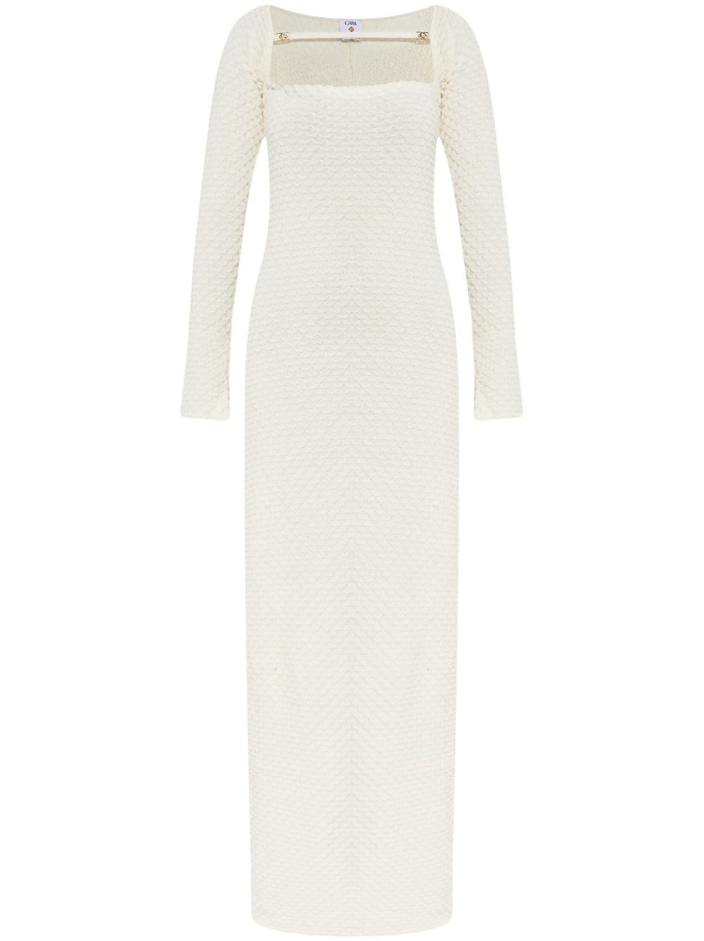 textured knitted maxi dress - 1