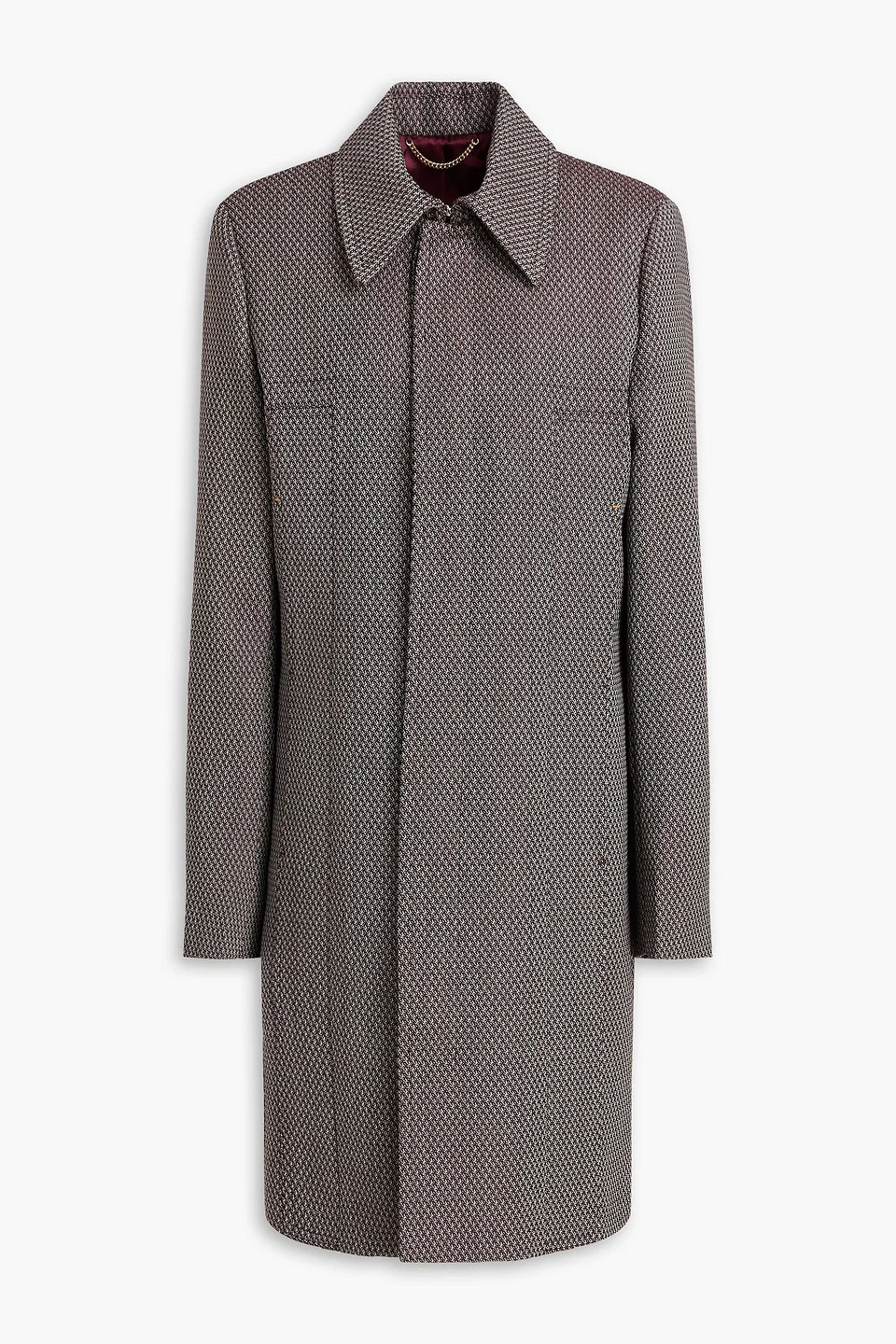 Wool-jacquard coat - 1