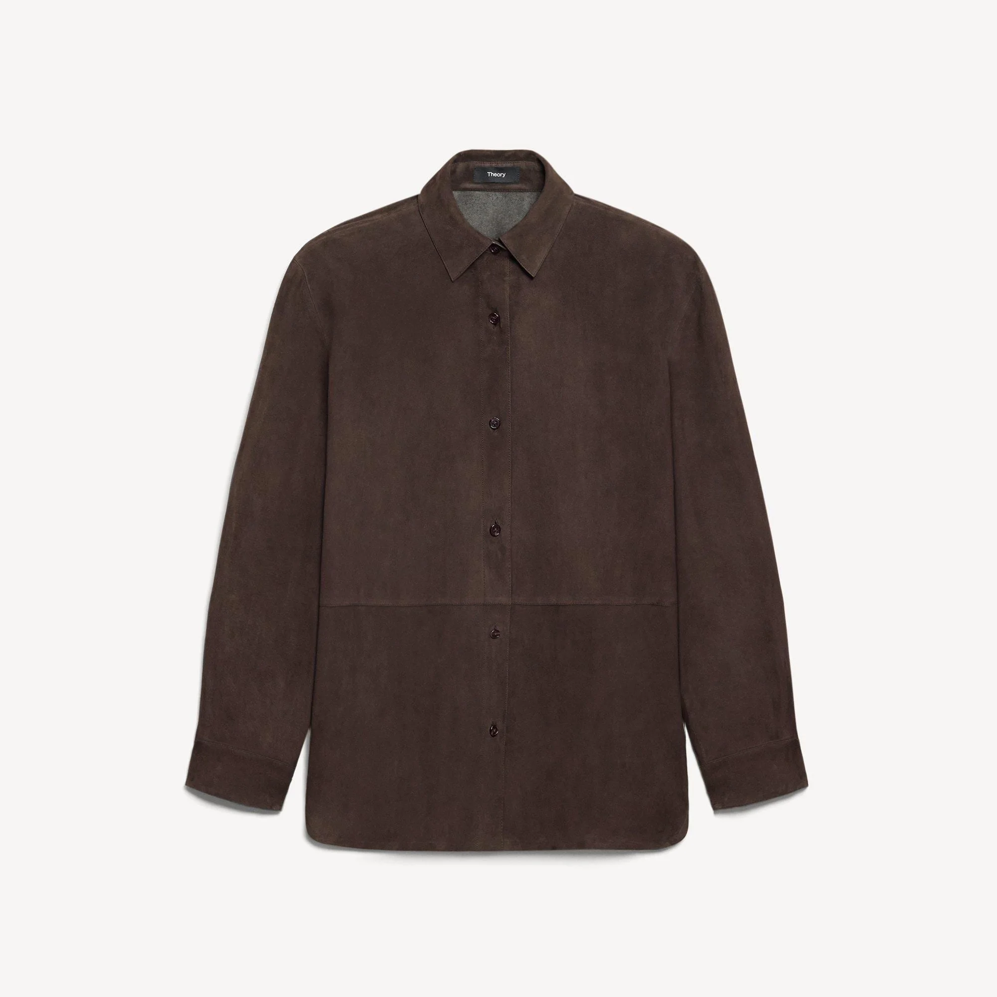 Classic Menswear Shirt in Suede - 1