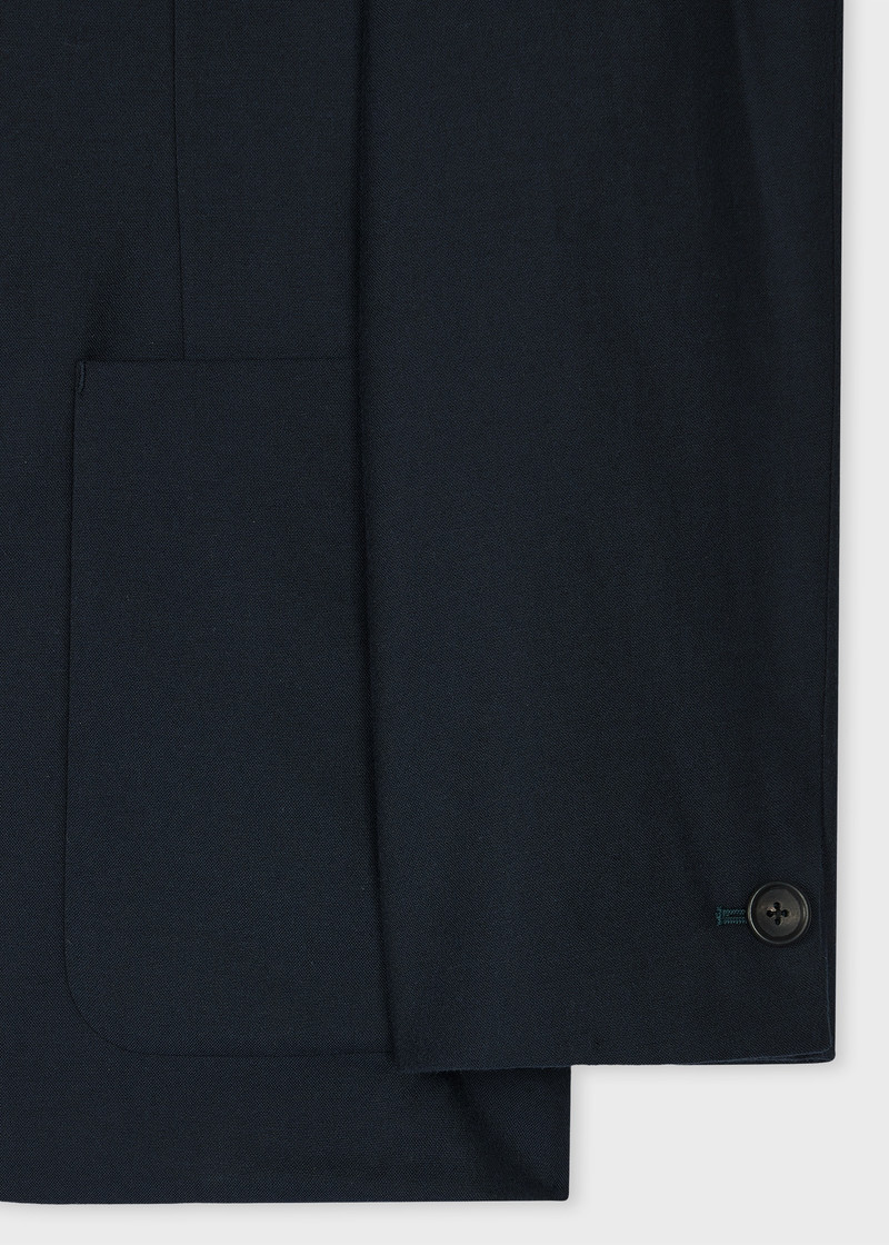 Dark Navy Wool And Cotton-Blend Suit 3