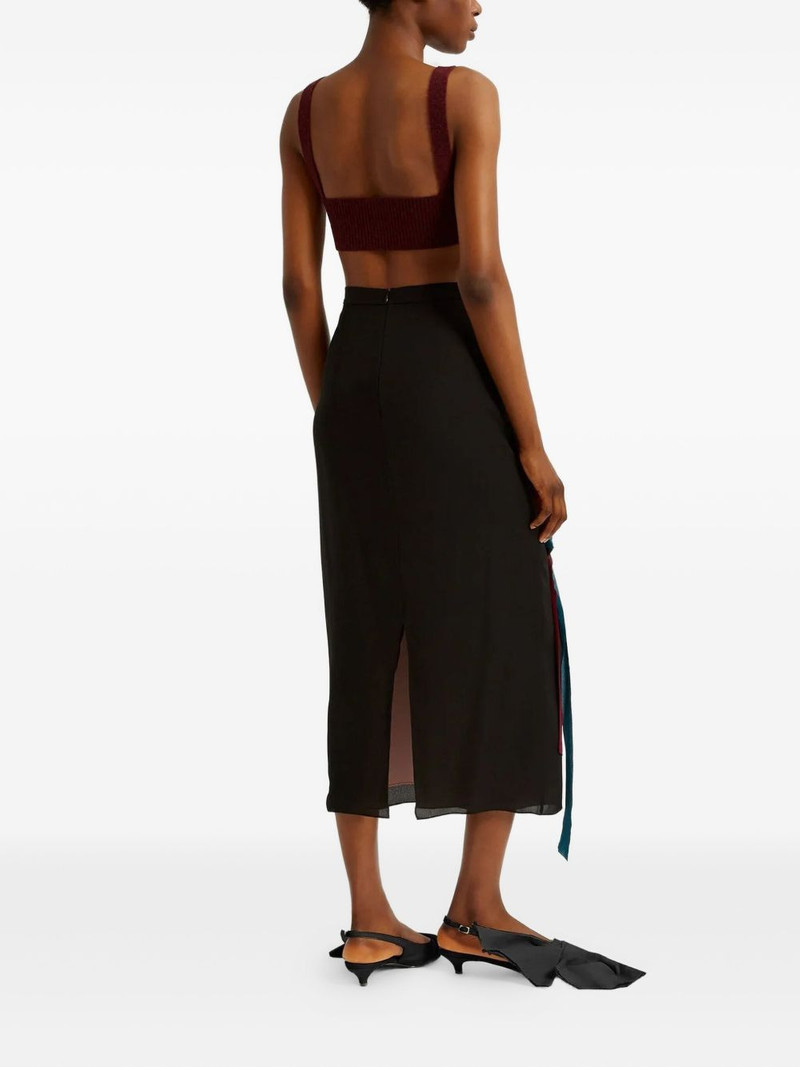 Erdem floral-appliqué midi skirt outlook