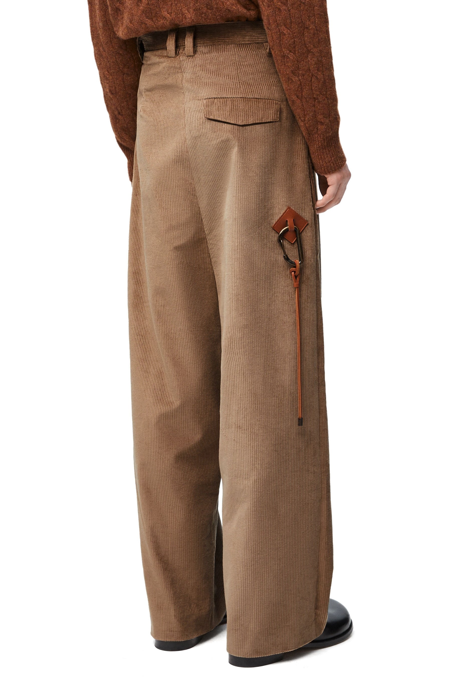 Low crotch trousers in cotton and cashmere - 4