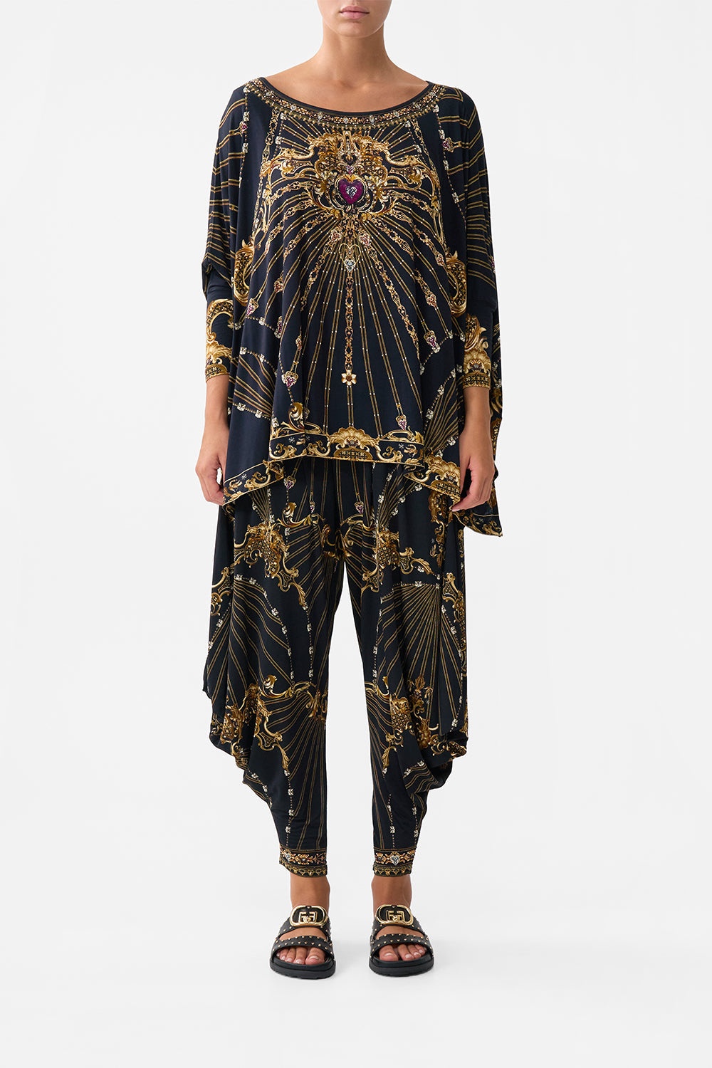 JERSEY DRAPE PANT WITH POCKET - 2