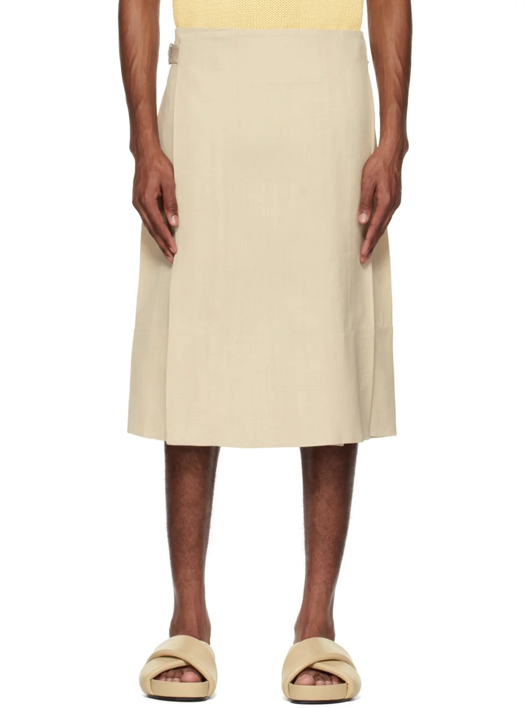 Beige Gonna Midi Skirt - 1