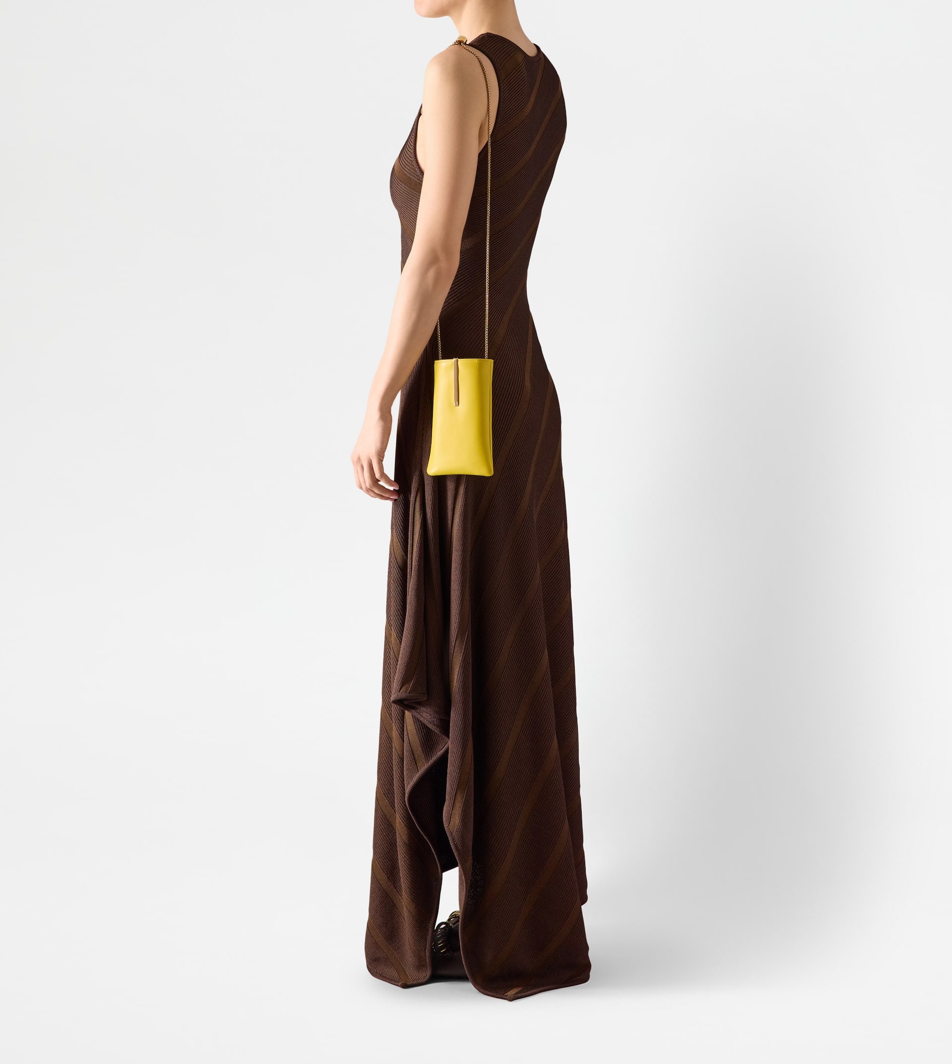 PHONE HOLDER IN LEATHER MEDIUM - YELLOW - 5