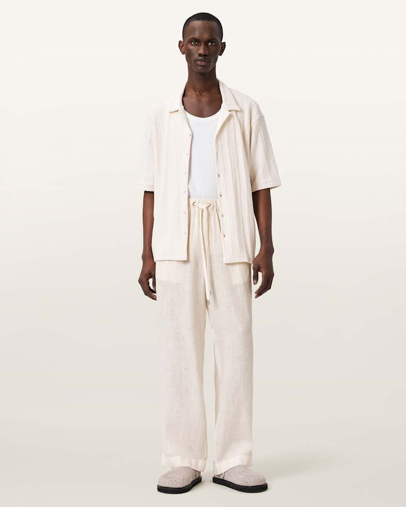 SHARP STRAIGHT LEG LINEN PANTS 5