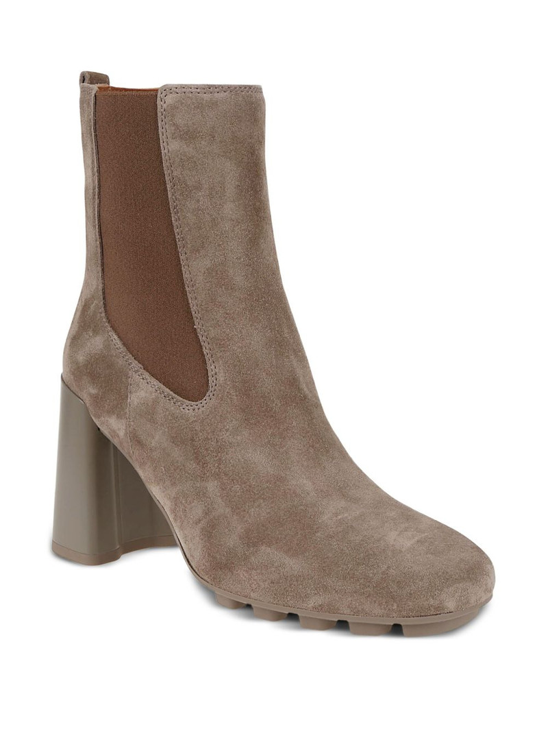 HOGAN block-heel suede chelsea boots outlook