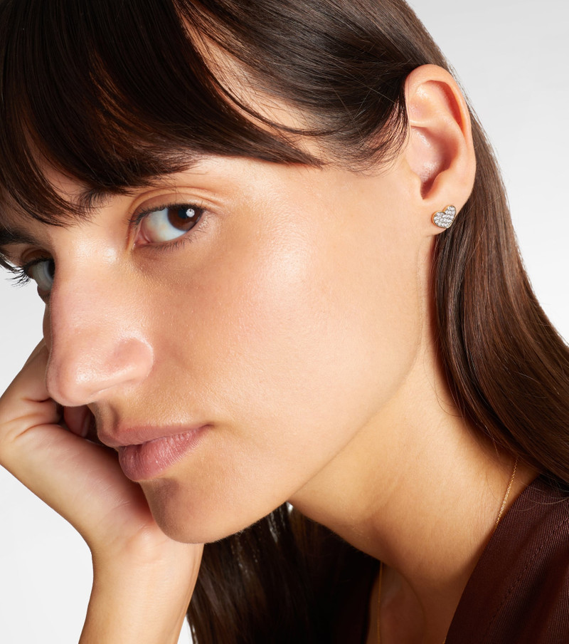 STONE AND STRAND You're Making Me Blush 10kt gold earrings with diamonds outlook