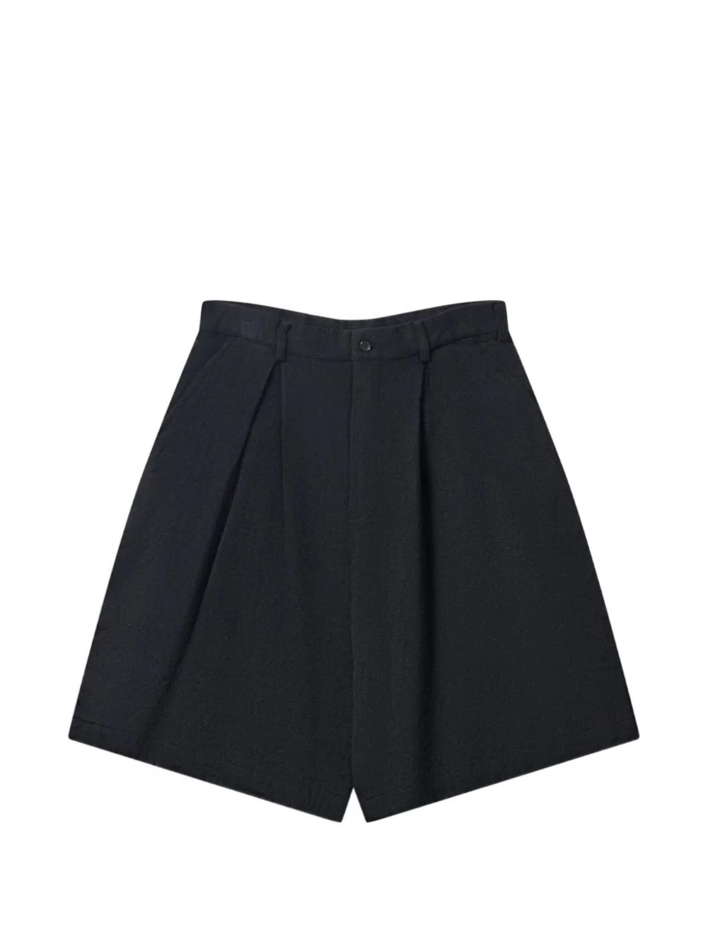 pleated wide-leg shorts - 1
