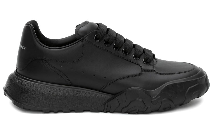 Alexander McQueen Oversized Court Trainer 'Black Leather' 634619WIA981000 - 2