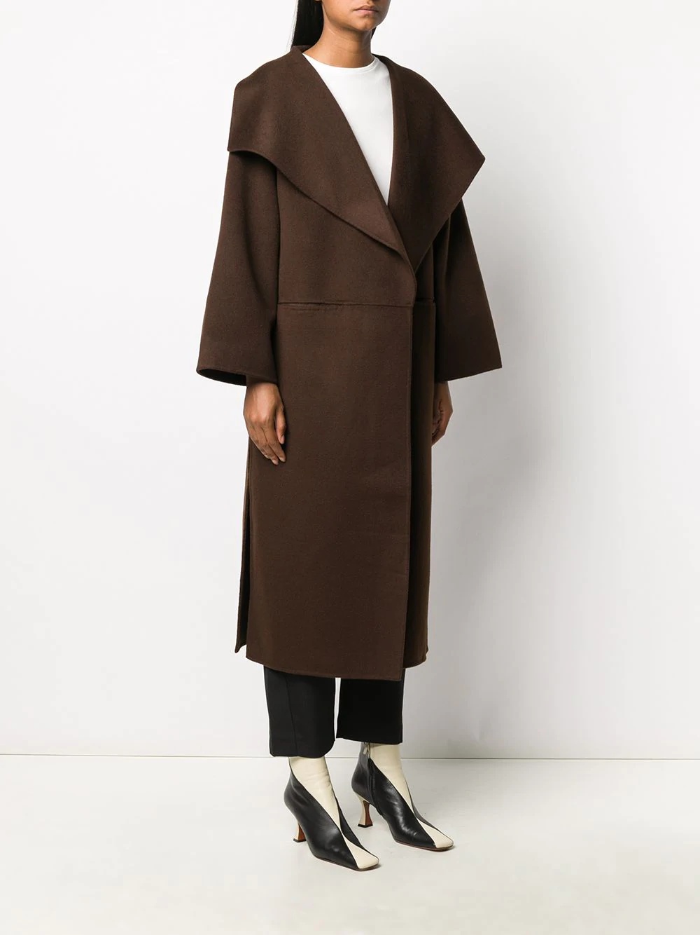 spread collar coat - 3