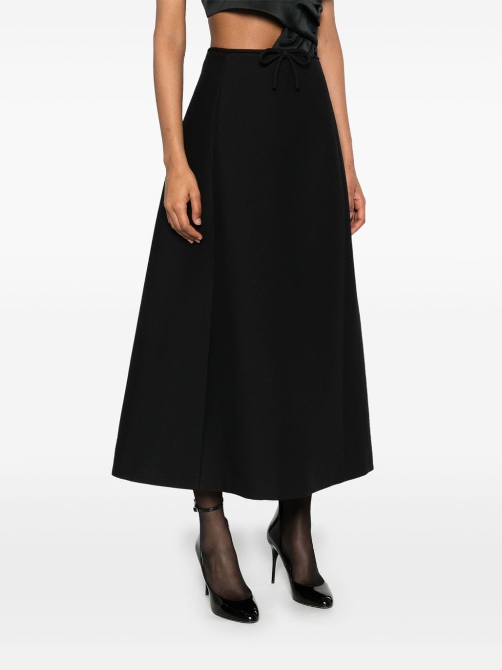 bow-detailed midi skirt - 3