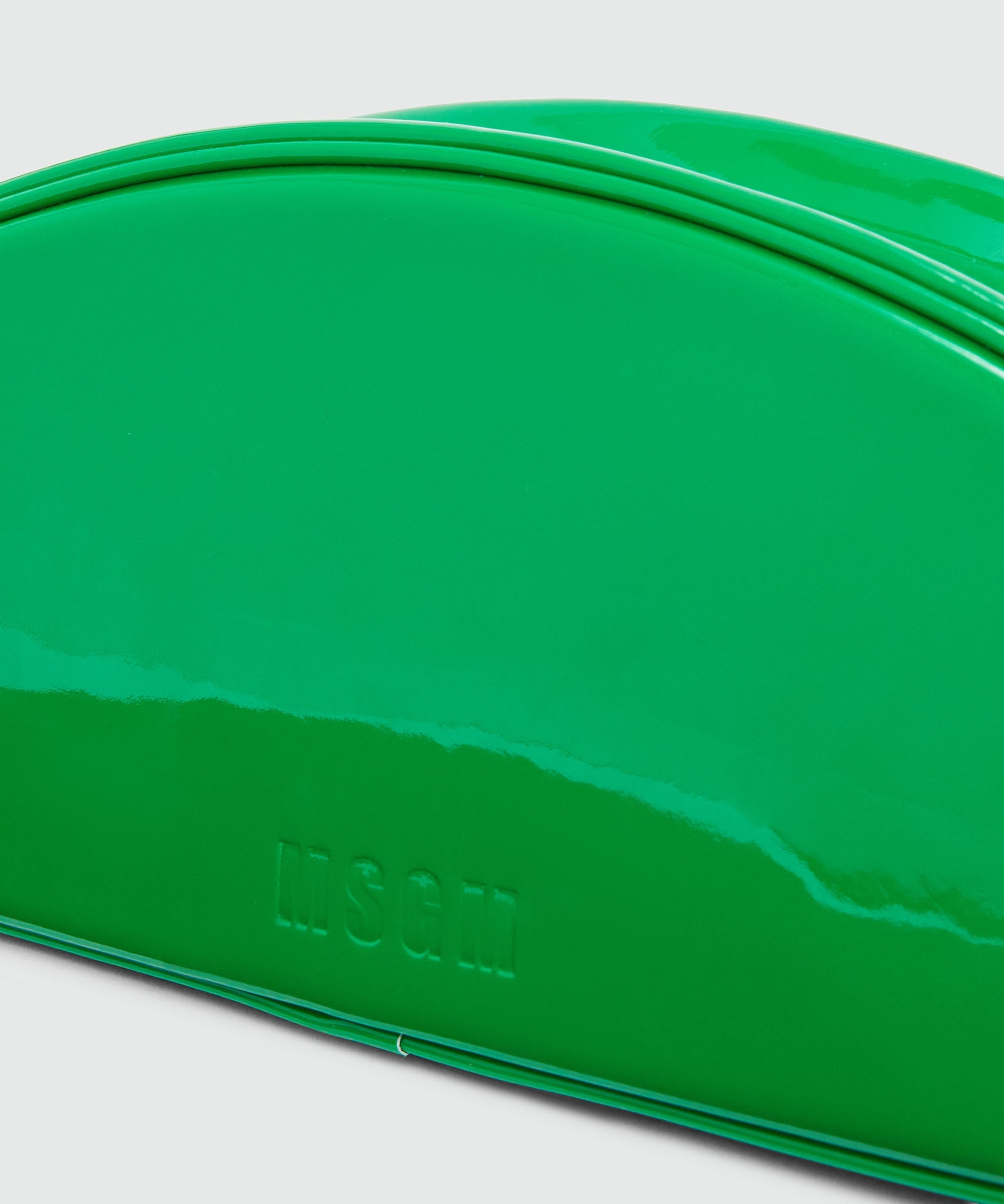 Green patent leather MSGM handbag - 4