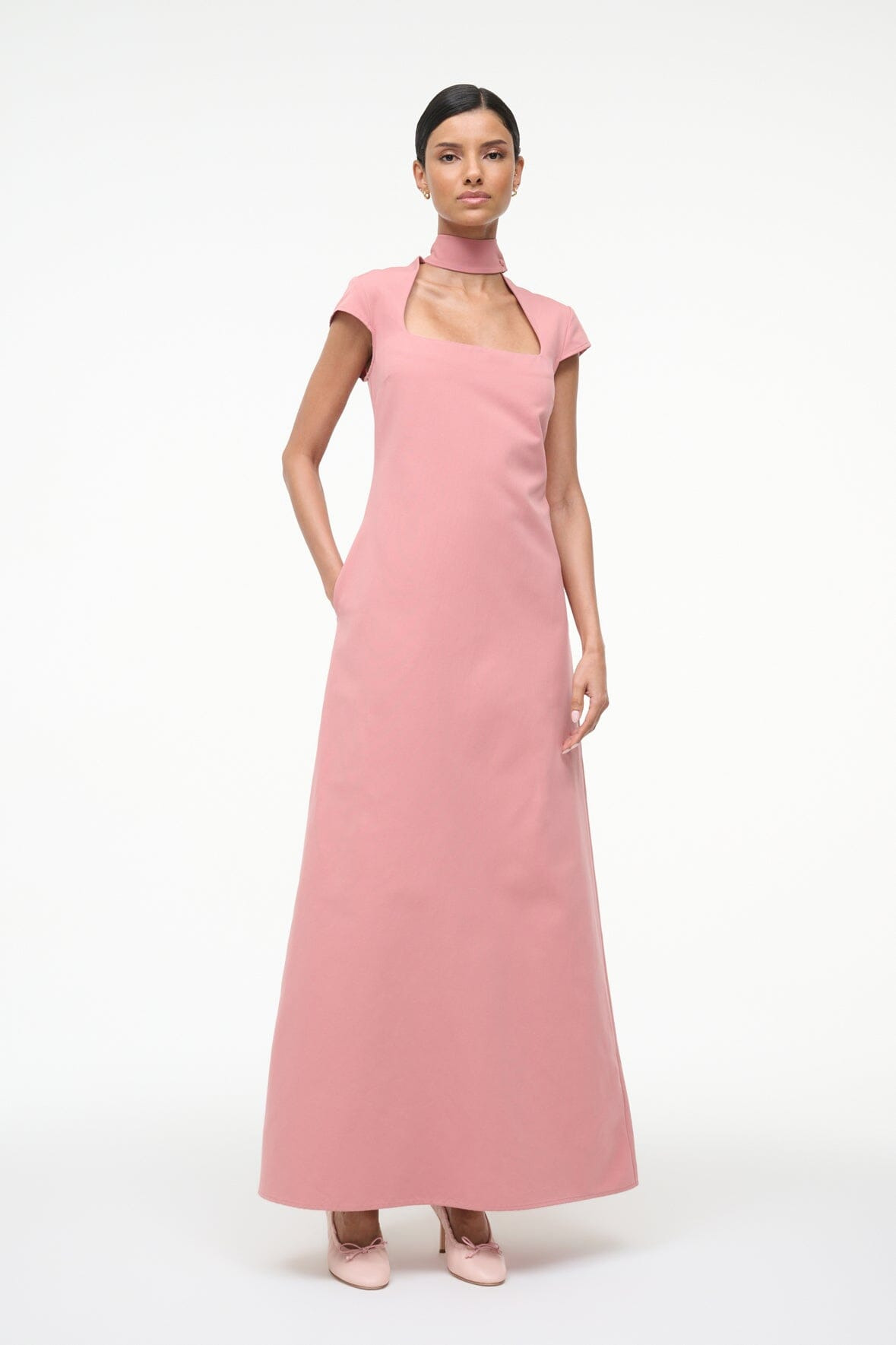 STAUD INGRID DRESS ROSEWATER - 5