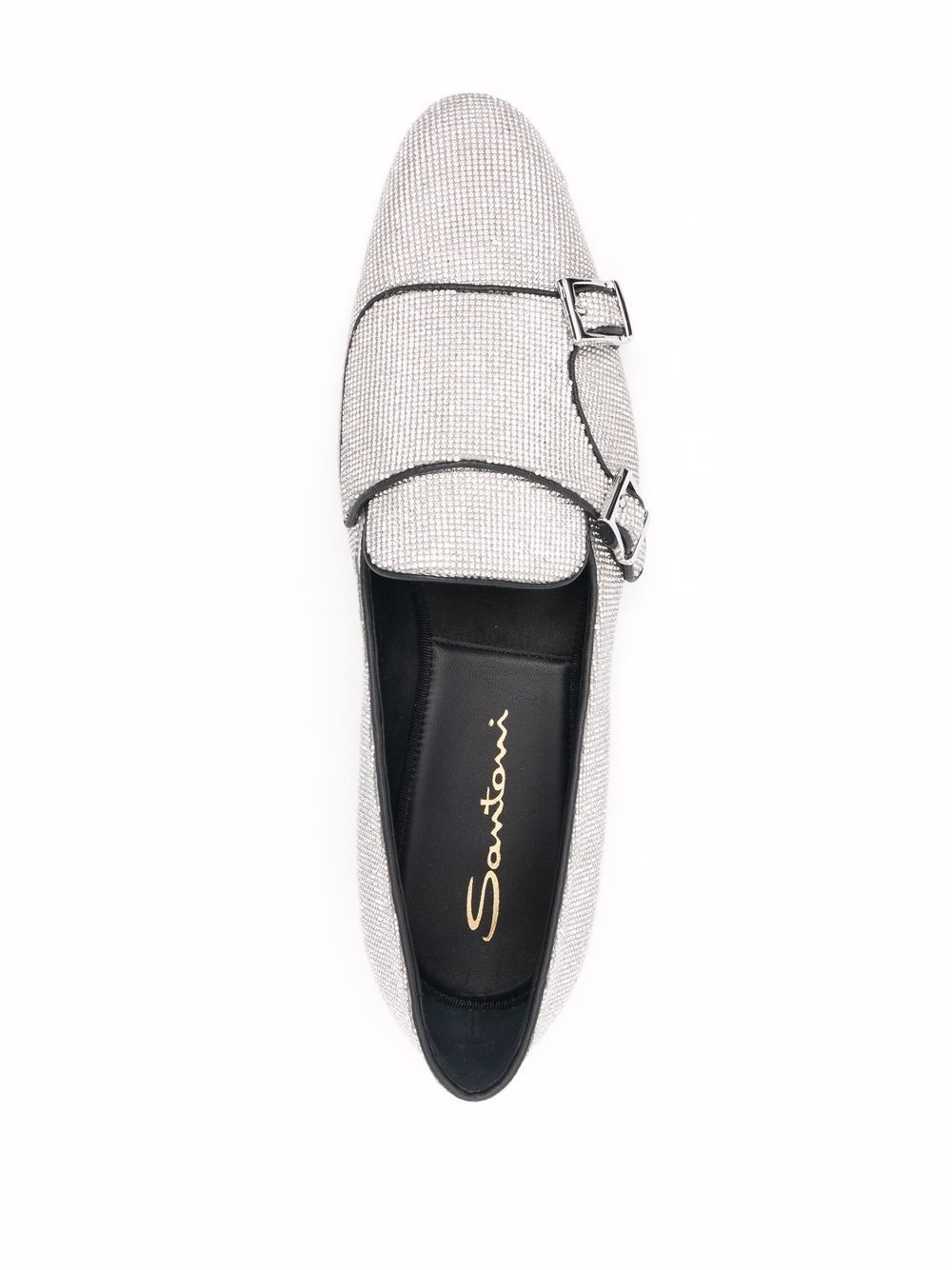 sequin-embellished buckle -detail loafers - 4