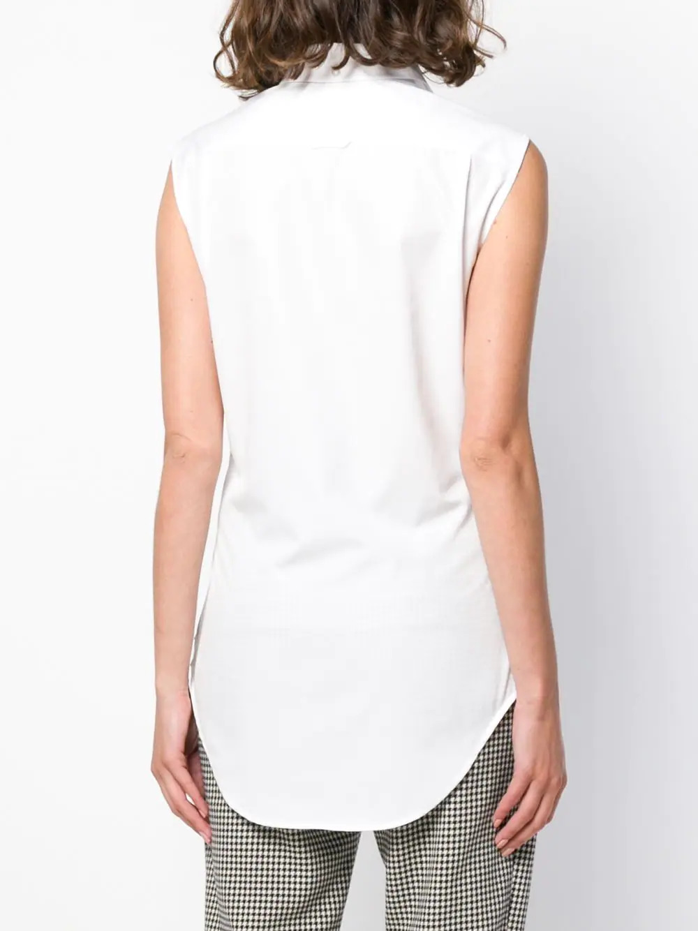 Classic Sleeveless Point Collar Top - 4