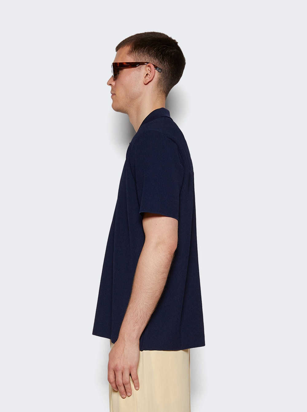 Le Polo Maille Oversized Shirt Navy - 4