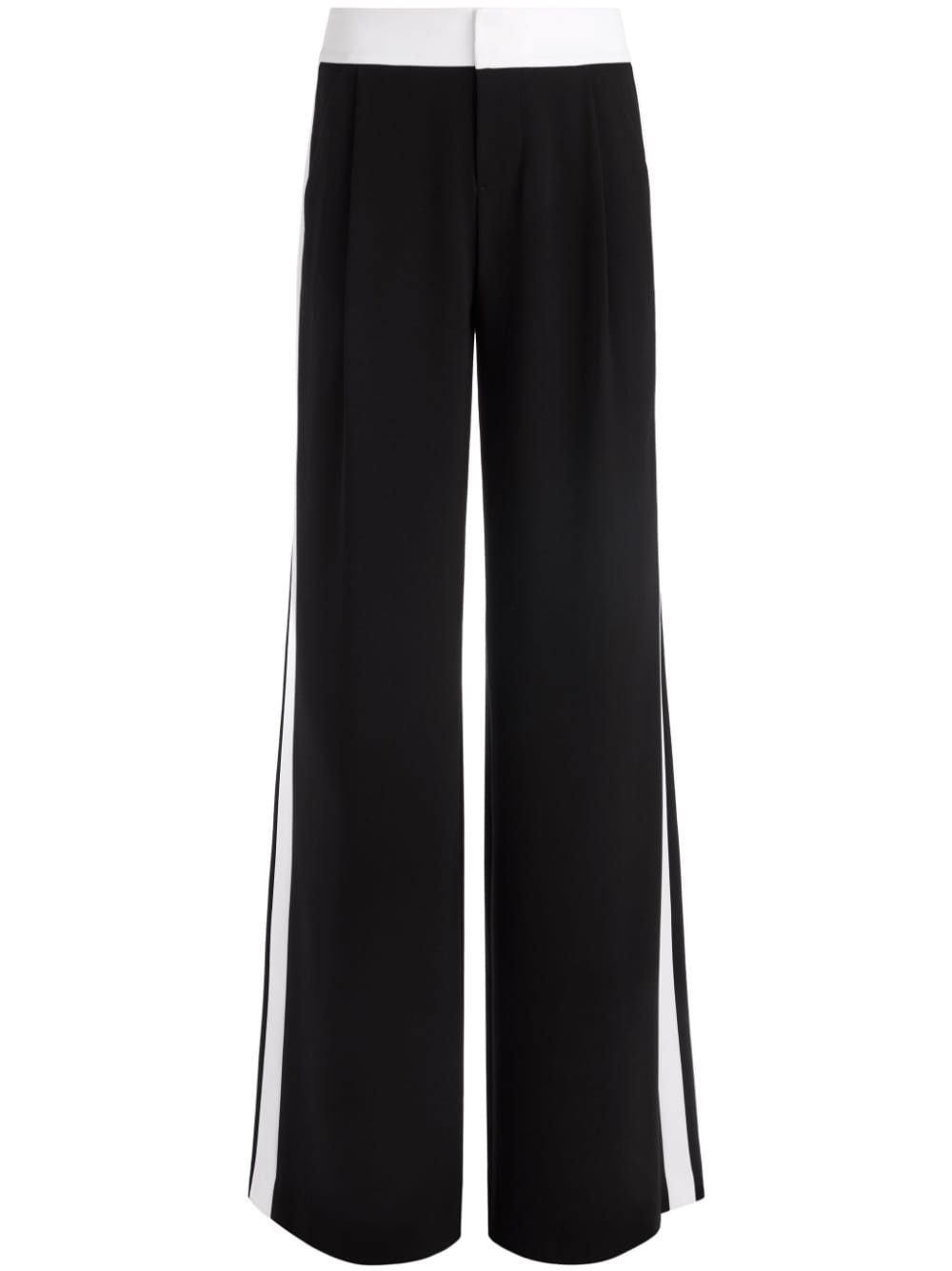 stripe-detail wide-leg trousers - 1