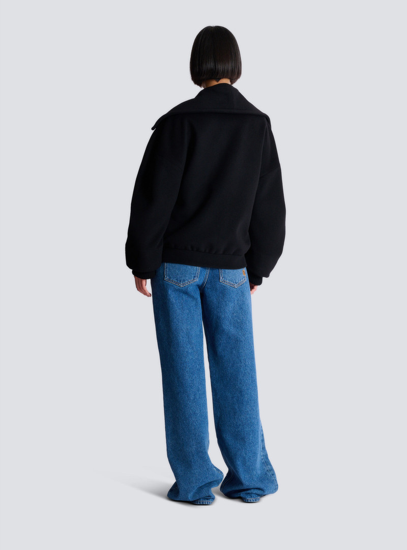 Wool 4-buttons pea coat 4