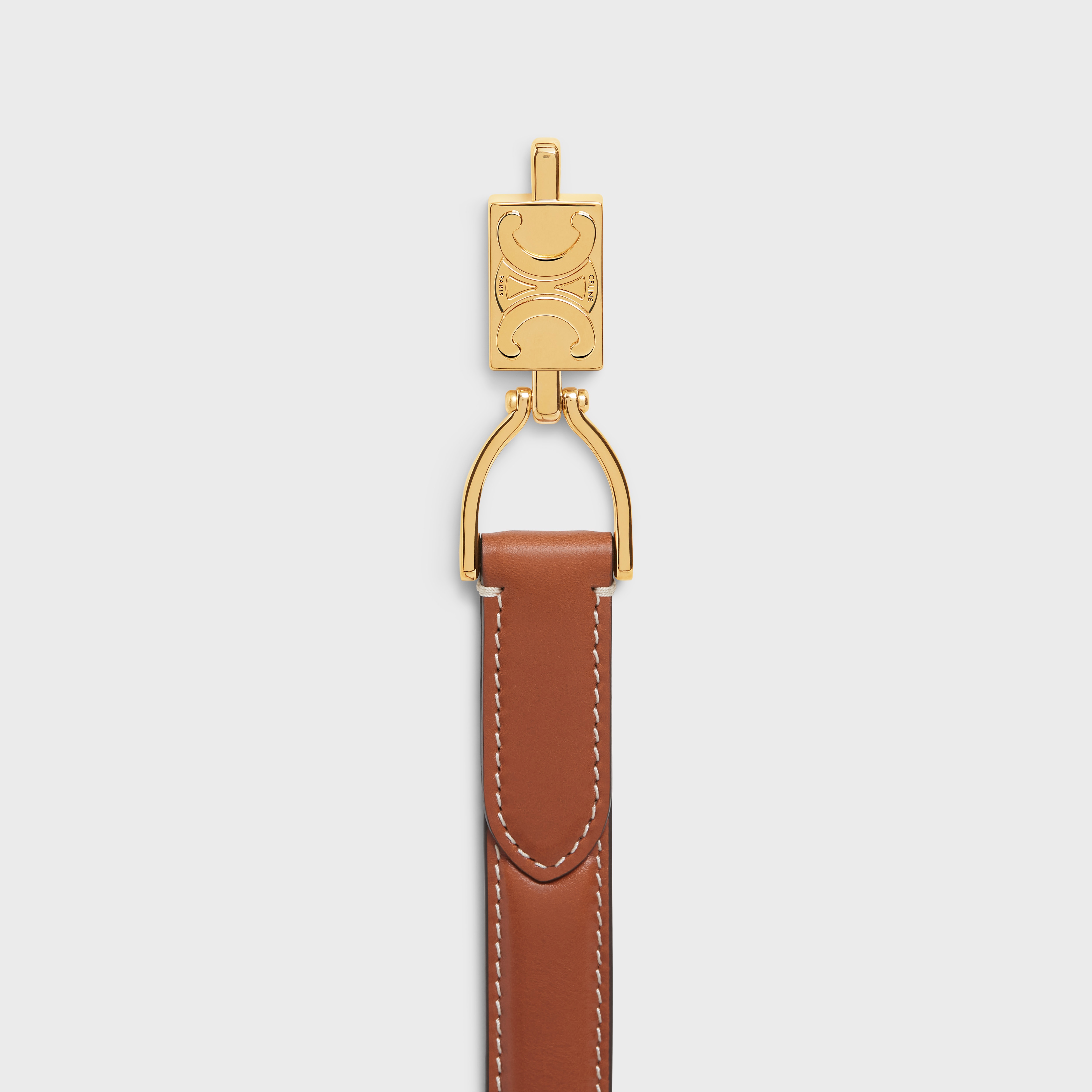 Small Block Triomphe Belt in Smooth Calfskin - 2
