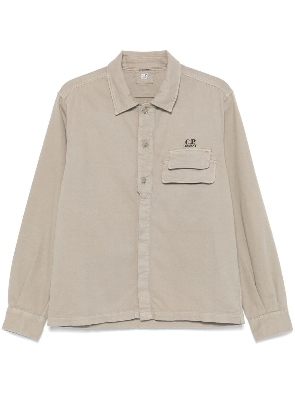 logo-embroidered shirt - 1