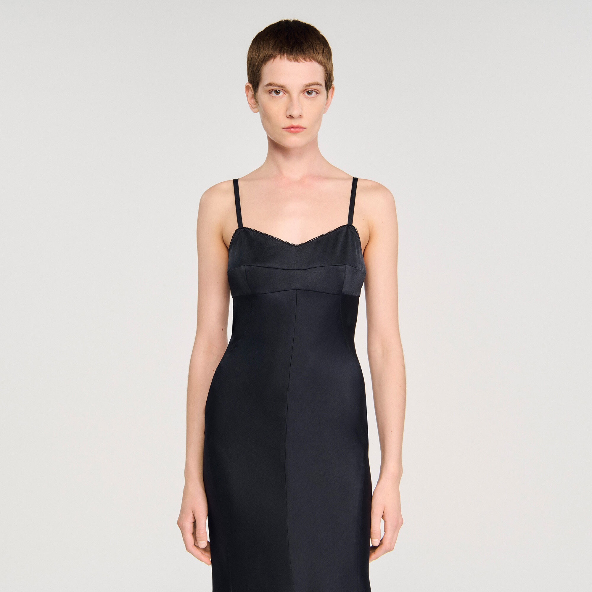 SATIN-EFFECT MAXI DRESS - 4