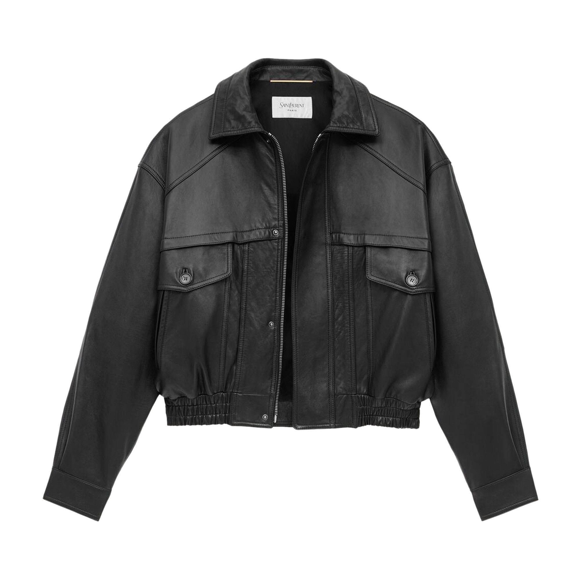 Saint Laurent Leather Jacket 'Black' - 3