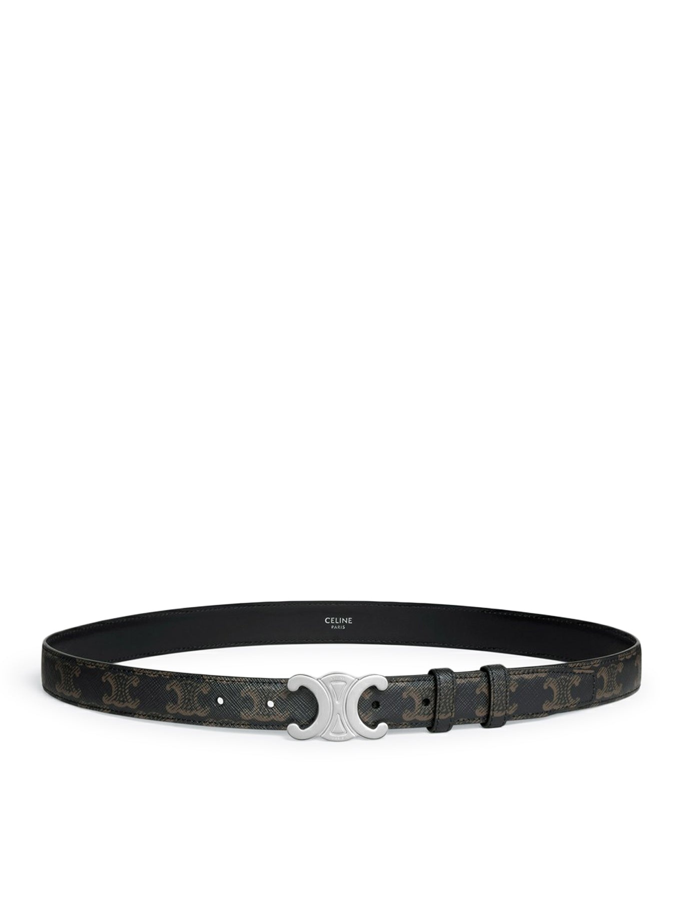 VIP【送料関税込】CELINE TRIOMPHE CANVAS BELT Medium 25MM Triomphe Belt in Triomphe Canvas and Calfskin