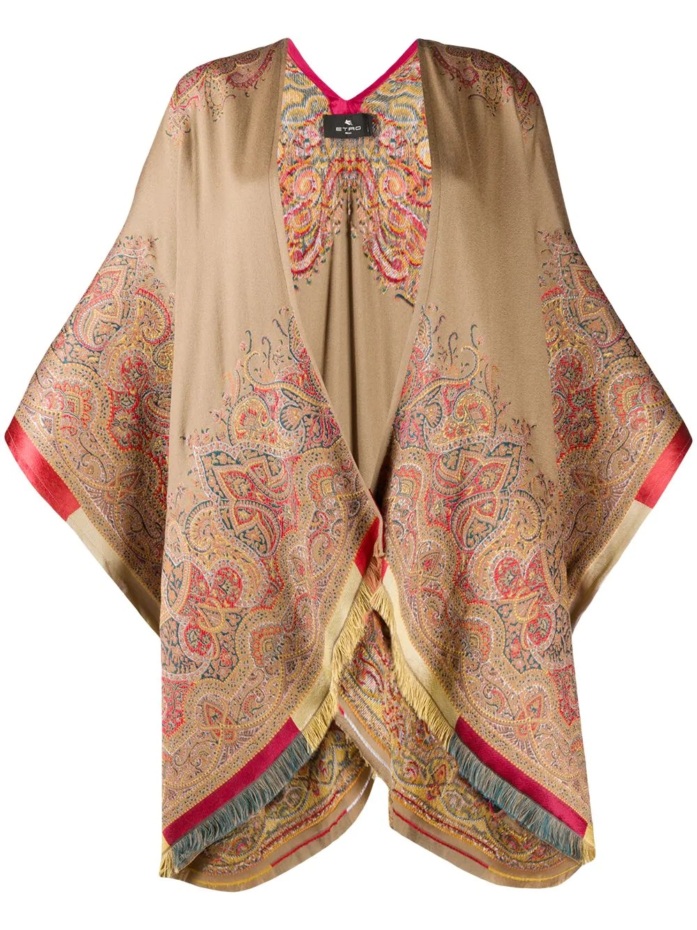 paisley-jacquard shawl coat  - 1